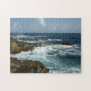 Arubas Felsküste und blauer Ozean Puzzle