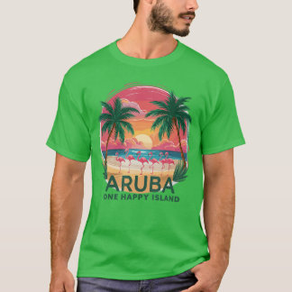 Arubas One Happy Island schöner Sonnenuntergang St T-Shirt