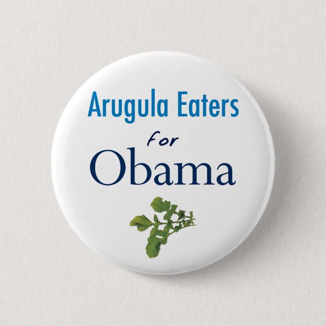 Arugula-Esser für Obama-Knopf Button (Vorderseite)