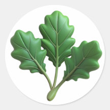 Arugula Plastic 3D - Glossy Round Label