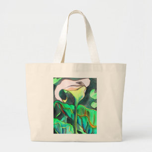 Arum Lily Aquarellmalerei Jumbo Stoffbeutel