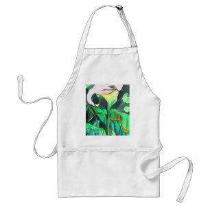 Arum Lily Aquarellmalerei Schürze