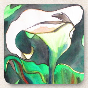 Arum Lily Aquarellmalerei Untersetzer
