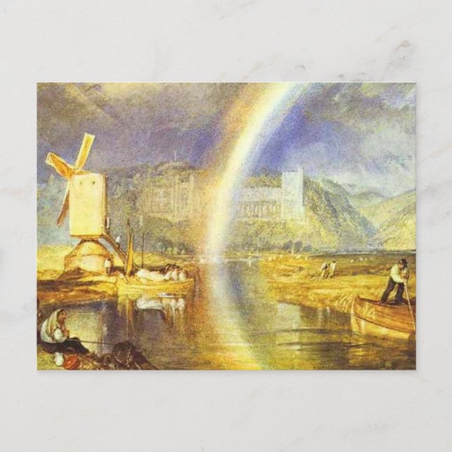 Arundel-Burg mit Regenbogen c 1824 Postkarte (Vorderseite)