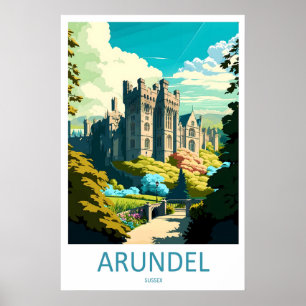 Arundel Vintage-Reiseposter Skigebiet Nationalpark Poster