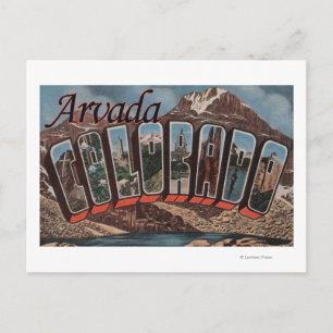 Arvada, Colorado - Große Buchstabenszenen Postkarte