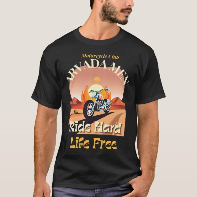 Arvada Men Rider Hard, Life Free V 1.2 T-Shirt (Vorderseite)