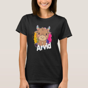 ARVID Niedlich Boy Name mit bezaubernder Kuh T-Shirt