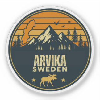 Arvika, Schweden Schweden Aufkleber