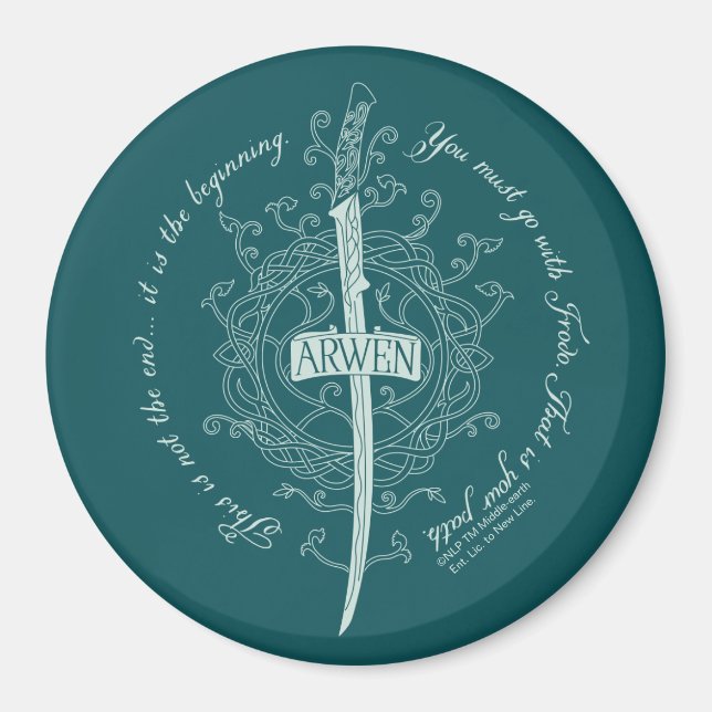 ARWEN™ Elben-Schwert Zitat Magnet (Vorne)