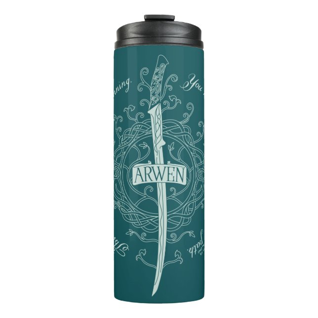 ARWEN™ Elben-Schwert Zitat Thermosbecher (Vorderseite)