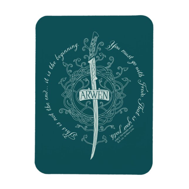 ARWEN™ Elbenschwert-Zitat Magnet (Vertikal)