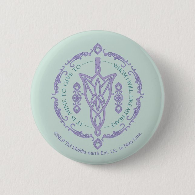 ARWEN™ Evenstar Quote Graphic Button (Vorderseite)