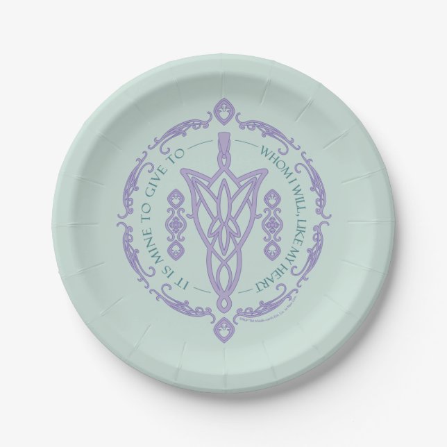 ARWEN™ Evenstar Quote Graphic Pappteller (Vorderseite)