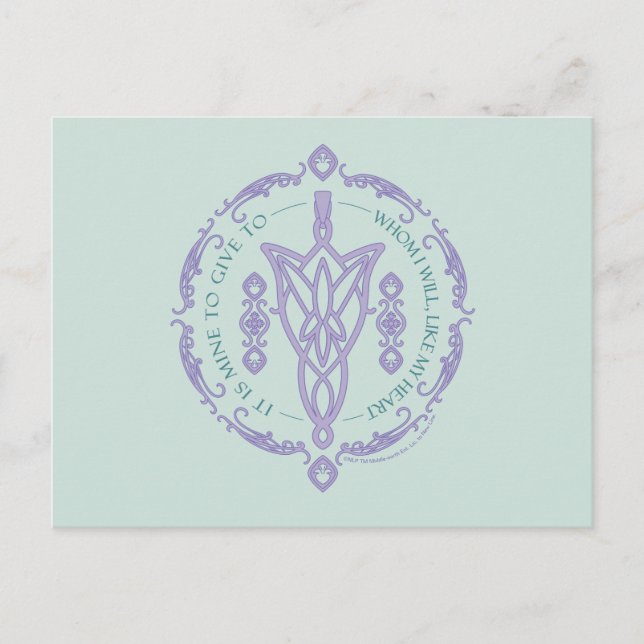 ARWEN™ Evenstar Quote Graphic Postkarte (Vorderseite)