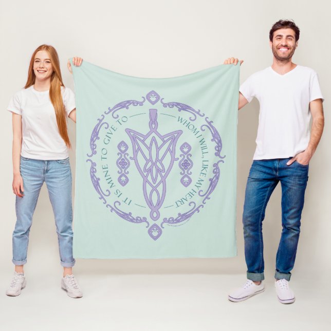 ARWEN™ Evenstar Zitat-Grafik Fleecedecke (Beispiel)