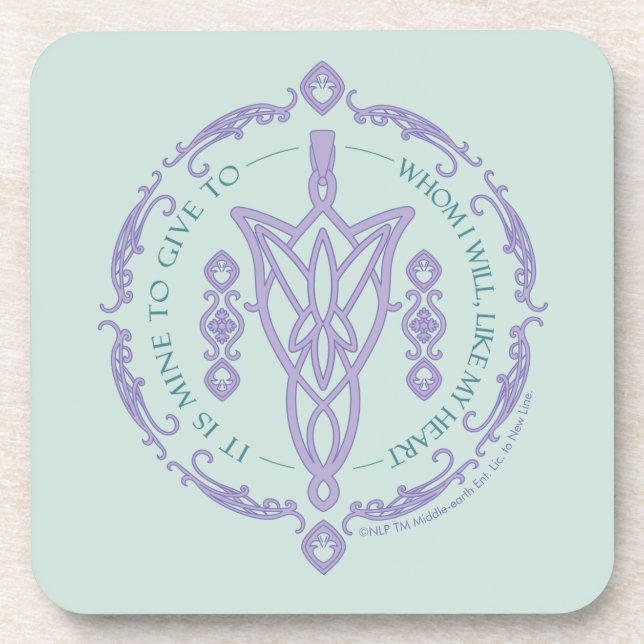 ARWEN™ Evenstar-Zitat-Grafik Getränkeuntersetzer (Vorderseite)