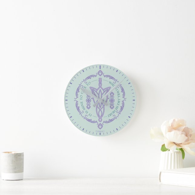 ARWEN™ Evenstar Zitat-Grafik Runde Wanduhr (Zuhause)