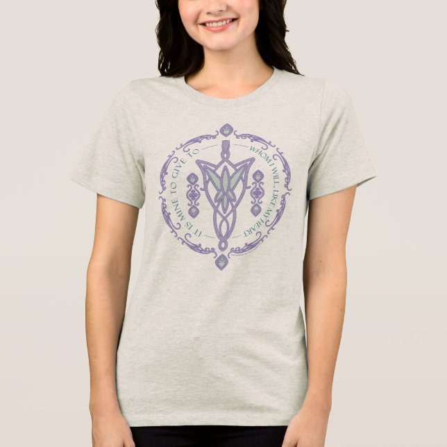 ARWEN™ Evenstar-Zitat-Grafik Tri-Blend Shirt (Vorderseite)