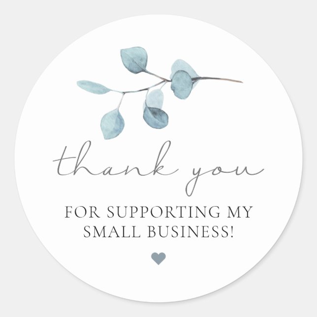 ARYA Boho Sage Eukalyptus Grüne Kleine Unternehmen Runder Aufkleber (Vorderseite)