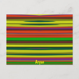 ARYAN ~ 3D Design Pattern ~ Weihnachtsfarben~ Postkarte
