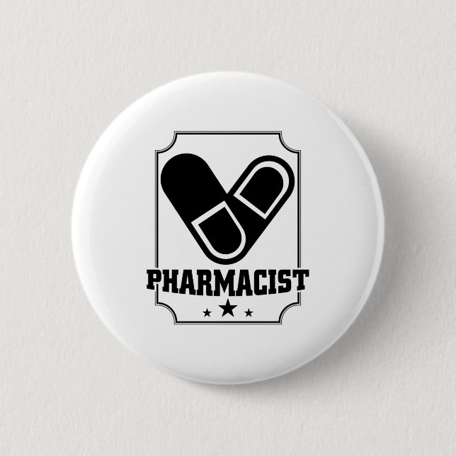 Arzneibuch Pharmakist Pharmacy Profession Gift Button (Vorderseite)