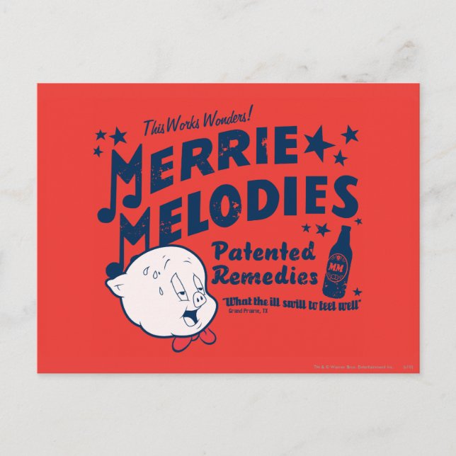 Arzneimittel für Porky MERRIE MELODIES™ 2 Postkarte (Vorderseite)