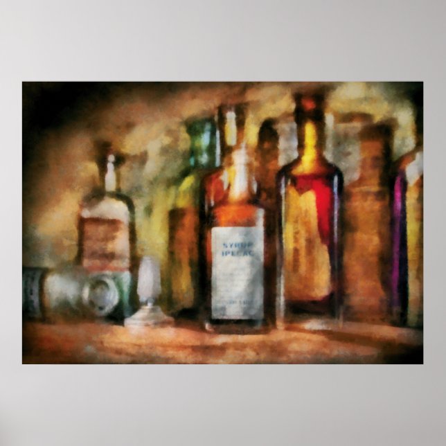 Arzneimittel - Sirup von Ipecac Poster (Vorne)