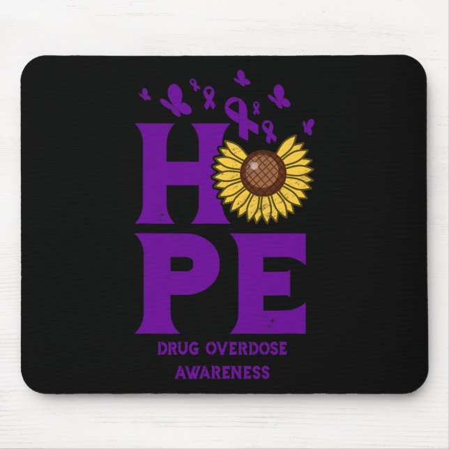 Arzneimittel Überdosierung Lila Hoffnung Vintag So Mousepad (Vorne)