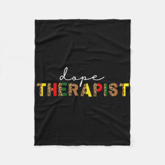 Arzneimitteltherapeut Berater Leopard Print Black  Fleecedecke