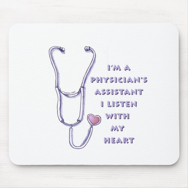 Arzt-Assistent Herz Mousepad (Vorne)