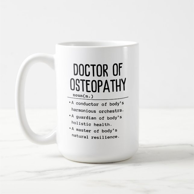 Arzt für Osteopathie Kaffeetasse (Links)