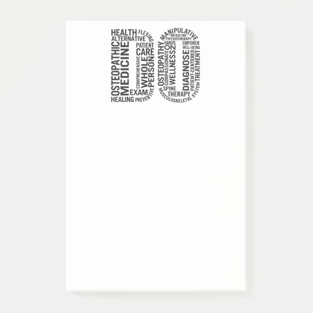 Arzt für Osteopathie Post-it Klebezettel (Vorderseite)