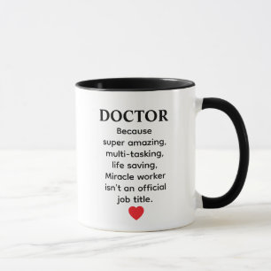 Arzt Geschenk zukünftiger Arzt Ärztin Auge lustig Tasse