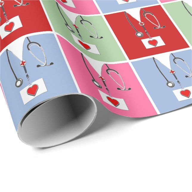 Arzt Geschenkpapier (Rolleneckpunkt)