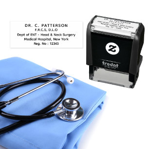 Arzt Gesundheitsfachmann Personalisiert Permastempel