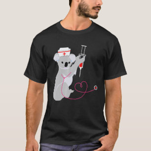 Arzt Koala Eukalyptus Bär Australien Krankenschwes T-Shirt