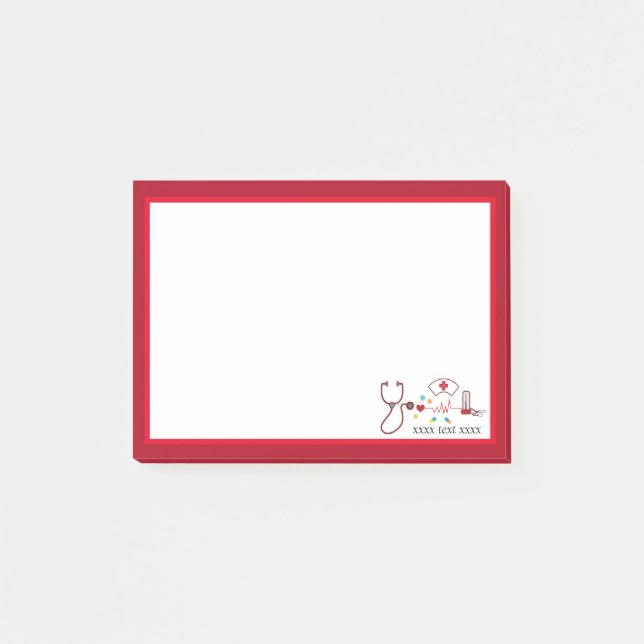 Arzt, Krankenpflege, Medizin, Krankenhaus Post-it Klebezettel (Vorderseite)