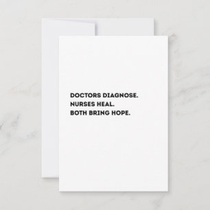 Arzt & Krankenpfleger Definitionskarte – Herzlich  Dankeskarte