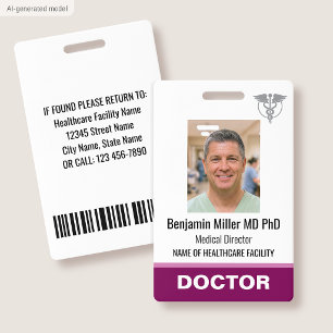 Arzt Krankenschwester ID-Ausweis Foto Logo Arzt Be Ausweis