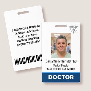 Arzt Krankenschwester ID-Ausweis Foto Logo Arzt Bl Ausweis