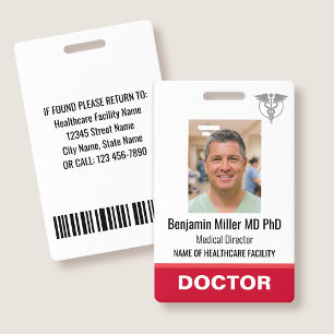 Arzt Krankenschwester ID-Ausweis Foto Logo Arzt Ro Ausweis