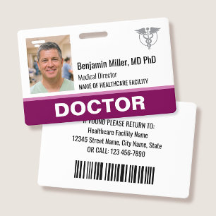 Arzt Krankenschwester ID-Ausweis Foto Logo Modern  Ausweis