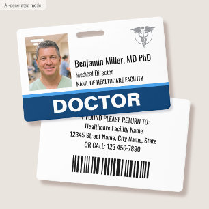 Arzt Krankenschwester ID-Ausweis Foto Logo Modern Ausweis