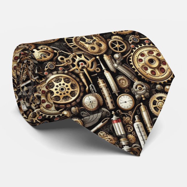 Arzt Krawatte | Steampunk Arztpraxis Krawatte (Gerollt)