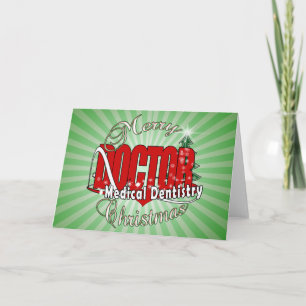 ARZT MEDIZINISCHE ZAHNUNG MERRY CHRISTMAS FEIERTAGSKARTE