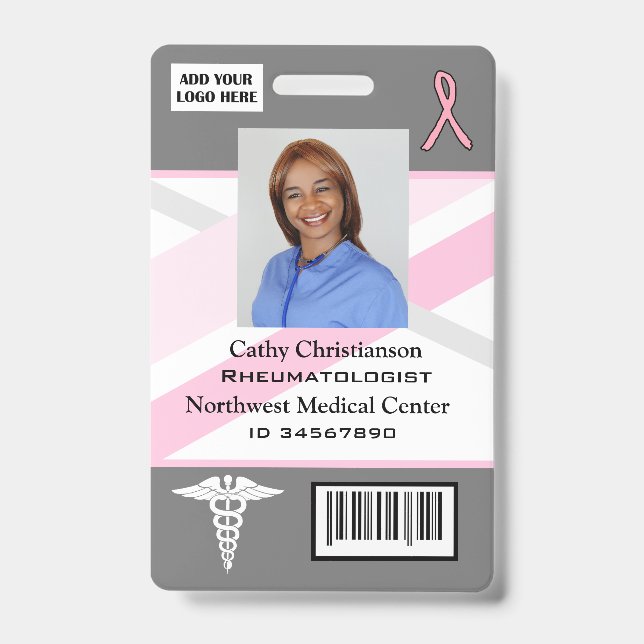 Arzt- oder Krankenschwester-Name-Badge-Scanner-Cod Ausweis (Vorderseite)
