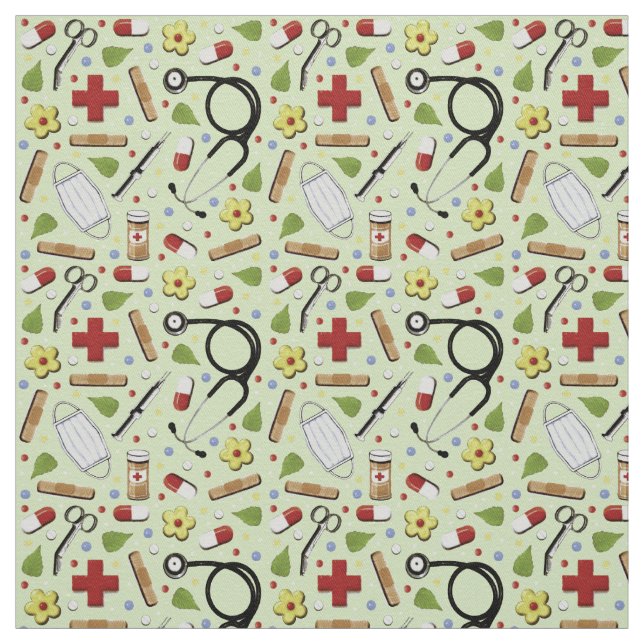 Arzt oder Krankenschwester Stoff (Muster)