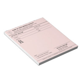 Arzt Rezept editierbar Pastell Rosa Medizinisch Notizblock
