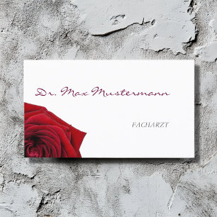 Arzt Rose Visitenkarte